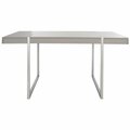 Safavieh 59.1 x 33.5 x 29.5 in. Cael Dining Table Grey & Silver DTB9300D